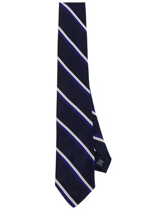 Polo Ralph Lauren Double Stripe Woven Neck Tie in Navy  Blue  & White - Navy. Size all.