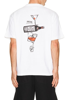 Percival Perci And Rossi Martini Oversized T-Shirt in White - White. Size S (also in L, M, XL/1X).