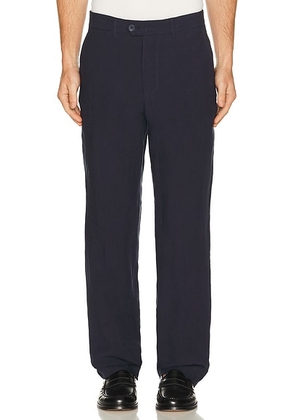 Percival Tailored Linen Trousers in Navy - Navy. Size 30 (also in 32, 34, 36).