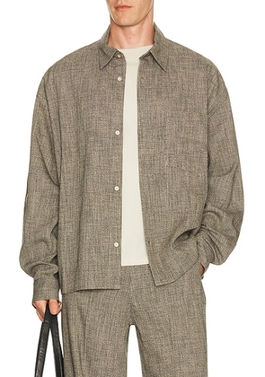 Won Hundred Maza Long Sleeve Shirt in Salt & Pepper - Grey. Size S (also in M, XL/1X).