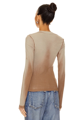 COTTON CITIZEN Verona Henley in Tan. Size M. Also in L, S.