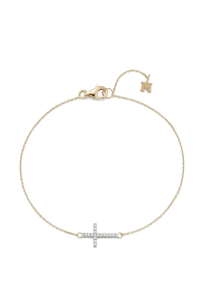 Mateo 14K yellow gold Cross mini diamonds bracelet