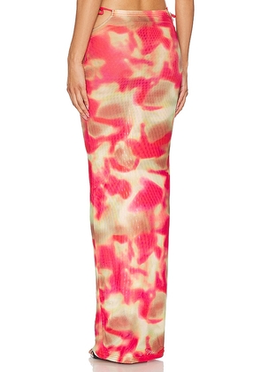 BY.DYLN Maddi Maxi Skirt in Red. Size XS. Also in S.