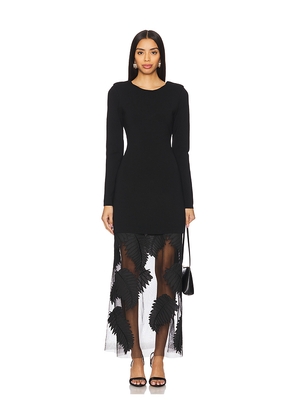 Aje Wilder Knit Midi Dress in Black. Size S. Also in L.