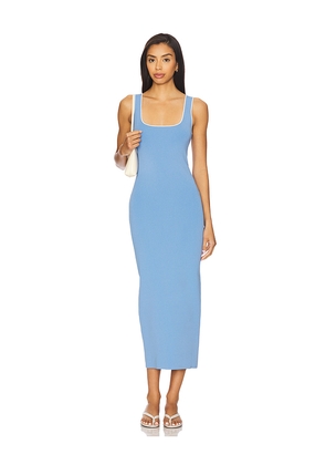 Autumn Cashmere Bodycon Square Neck Dress in Baby Blue. Size XS. Also in S, M, L.