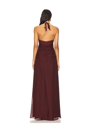 Azeeza Avya Gown in Wine. Size XS. Also in L, S.