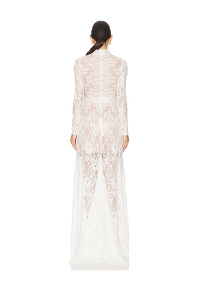 Bronx and Banco Eleanor Lace Gown in White. Size S. Also in XS, M.