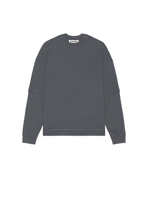 DARKPARK Troy Double Sleeve Tee in Grey. Size S. Also in L, XL/1X.