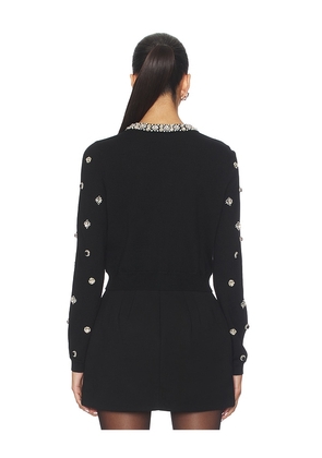Alice + Olivia Dollie Embellished Cardigan in Black. Size S. Also in M.