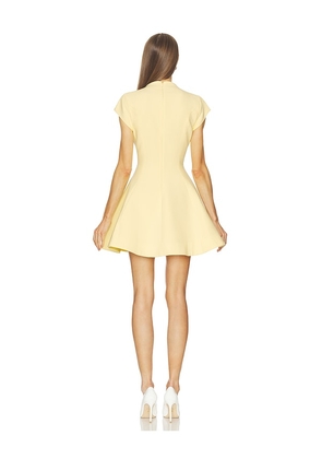 Bardot Beckett High Neck Mini Dress in Yellow. Size 10. Also in 4, 2, 6, 8.