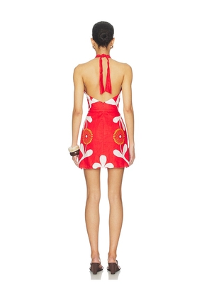 Cala de la Cruz Veneta Dress in Red. Size XS. Also in S, M, L.