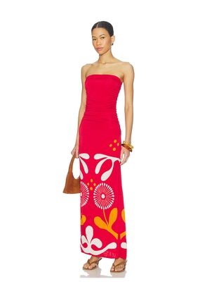Cala de la Cruz Daphne Dress in Red. Size XS. Also in S, M, L, XL.