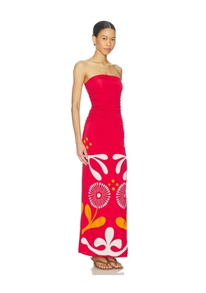 Cala de la Cruz Daphne Dress in Red. Size XS. Also in S, M, L, XL.