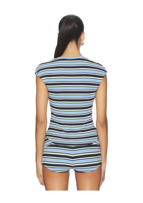 AFRM Nolan Top in Blue. Size S. Also in XXS, XS, M, L, XL, XXL, 1X, 2X, 3X.
