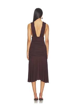 Amelie Teje Lina Midi in Chocolate. Size S. Also in L, M.
