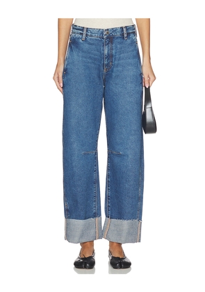 AG Jeans Mercer Barrel Jeans in Blue. Size 26. Also in 24, 25, 27, 28, 29, 31, 32.