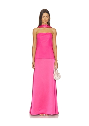 ELLIATT Noralyn Strapless Gown in Fuchsia. Size L. Also in XS, S, M, XL.