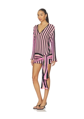 Blumarine Mini Knit Dress in Pink. Size XS. Also in S, M, L.