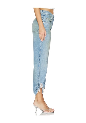 AREA Crystal Knot Jean in Blue. Size 24. Also in 26, 28, 29.