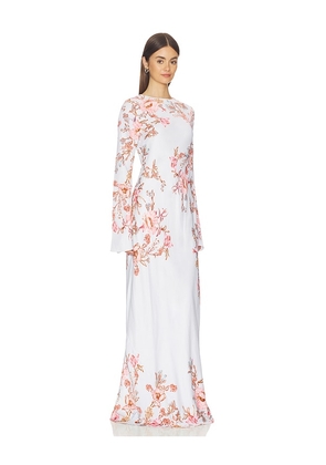 HEMANT AND NANDITA Back Ties Maxi Dress in Baby Blue. Size S. Also in XXS, XS.