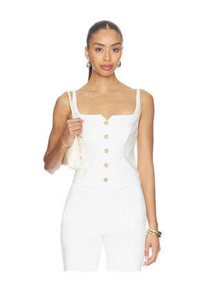 Alice + Olivia Esma Cropped Top in White. Size 2. Also in 4, 6, 8, 10, 12.