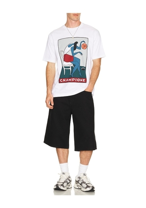 By Parra Champione T-Shirt White in White. Size S. Also in M, L, XL/1X, XXL/2X.