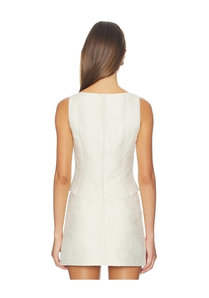 Amanda Uprichard Ines Top in Ivory. Size XS. Also in L, M, S, XL.