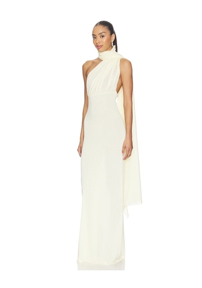 Aya Muse Thea Maxi Dress in Ivory. Size XS. Also in XXS, S, L.