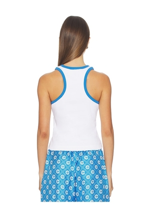 Casablanca Ribbed Tank Top in White. Size XS. Also in S, M.