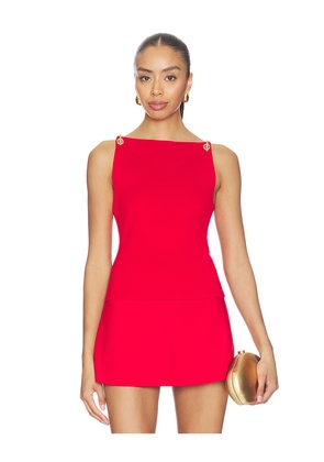 Cult Gaia Georgette Top in Red. Size XS. Also in S, M, XL.