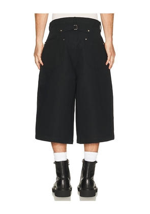 Art Community Diptych Japanese Nylon Jort in Black. Size 30. Also in 32, 34, 36.