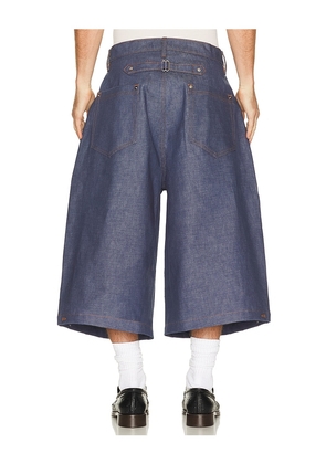 Art Community Diptych Japanese Denim Jort in Blue. Size S. Also in L, M, XL/1X.