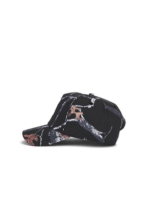 Autumn Headwear Camo 5 Panel Cap in Black.