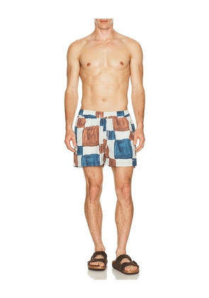 Edmmond Studios Rubik Swim Shorts in Multi. Size S. Also in L, M, XL/1X.