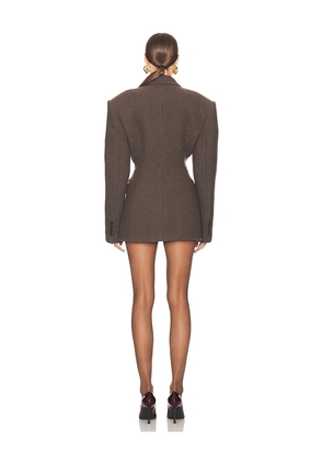 Helsa Italian Wool Blend Blazer in Brown. Size M. Also in XXS, XS, S.
