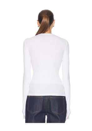 GRLFRND Crew Neck Extra Long Sleeve Tee in White. Size S. Also in XS.