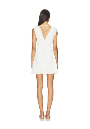 FAITHFULL Luna Mini Dress in White. Size M. Also in XS, XL.