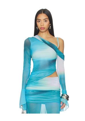 Feners Susurro Top in Teal. Size S. Also in XS, M, L.