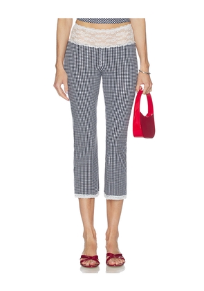 Frankies Bikinis Nikki Cotton Jersey Capri in Black & White. Size S. Also in XS, M.