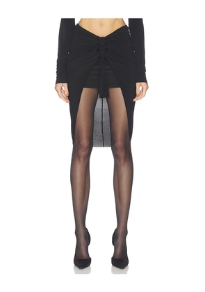 HAELO Knotted Skirt in Black. Size S. Also in L, M, XL, XS, XXS.