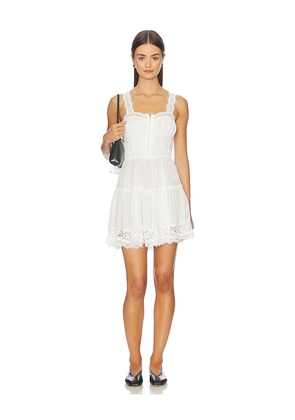 Free People So In Love Mini Slip in White. Size XS. Also in S, M, L, XL.