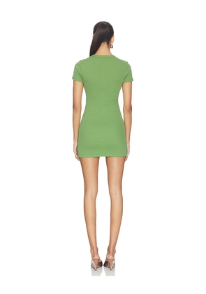 GCDS Rib Logo Lounge Dress in Green. Size XXS. Also in XS, S, L.