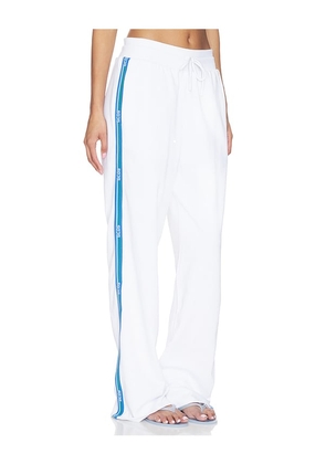 GCDS Logo Tape Straight Sweatpant in White. Size XS. Also in XXS, S, M, L.