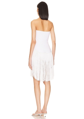Norma Kamali x REVOLVE Fringe Dress in White. Size M. Also in S.
