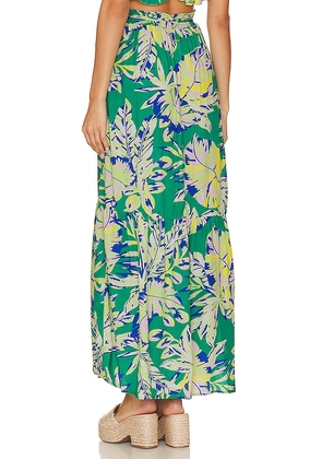 Maaji Autumn Wrap Skirt in Green. Size M. Also in L.