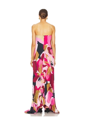 L'IDEE x REVOLVE Black Tie Gown in Capri Print Pink in Pink. Size 12/L. Also in 6/XS, 8/S, 10/M.