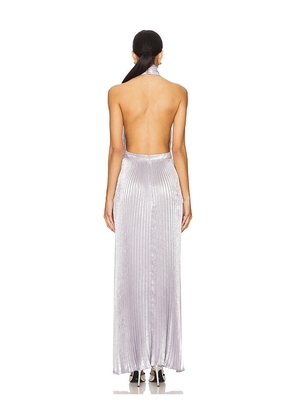 L'IDEE Eden Dress in Metallic Silver. Size 14/XL. Also in 8/S, 10/M, 12/L.