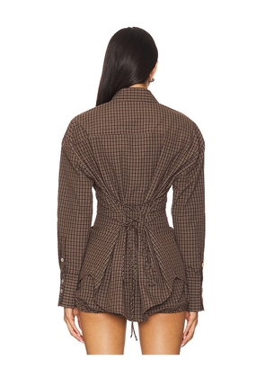 NIA Jules Top in Chocolate. Size XS. Also in S, M, L, XL.