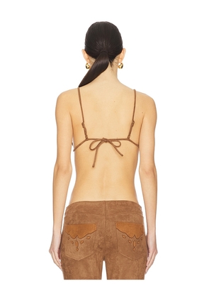 Leslie Amon x REVOLVE Coyote Ugly Top in Brown. Size M. Also in L, XL.