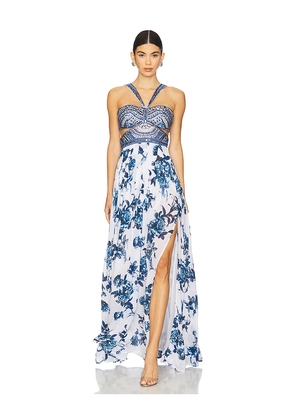 L'AGENCE Annistyn Gown in Blue. Size 4. Also in 2.